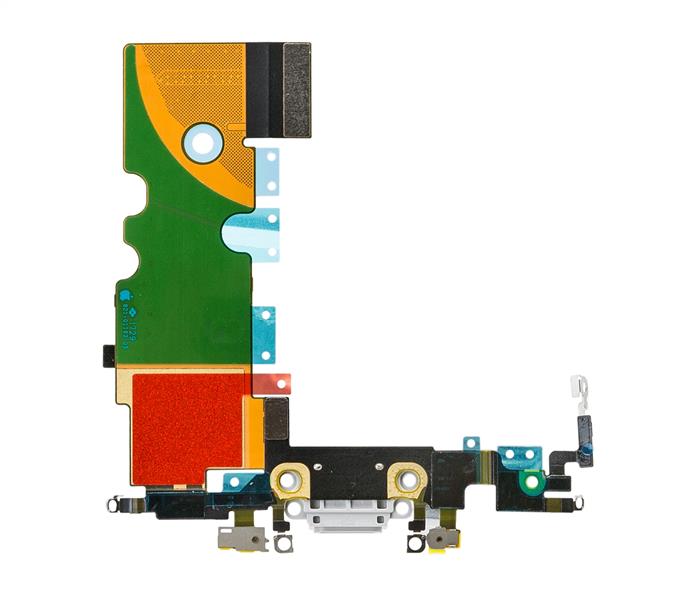 Replacement Charge Data Connector incl Flex Cable for Apple iPhone 8 White OEM