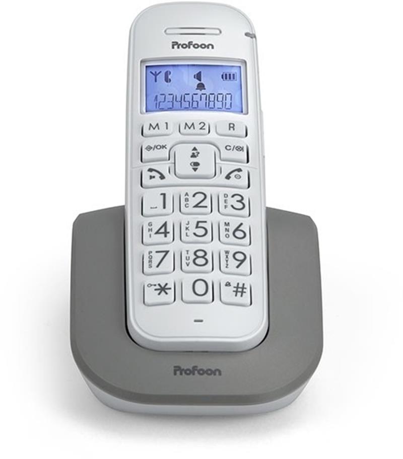  Profoon Big Button DECT Telefoon White