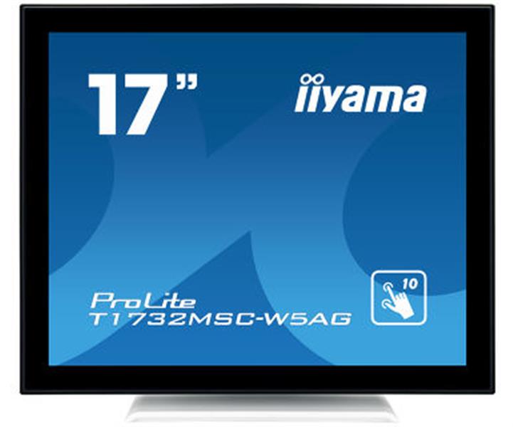 iiyama ProLite T1732MSC-W5AG touch screen-monitor 43,2 cm (17"") 1280 x 1024 Pixels Wit Multi-touch