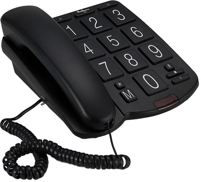  Profoon Big Button Bureautelefoon Black
