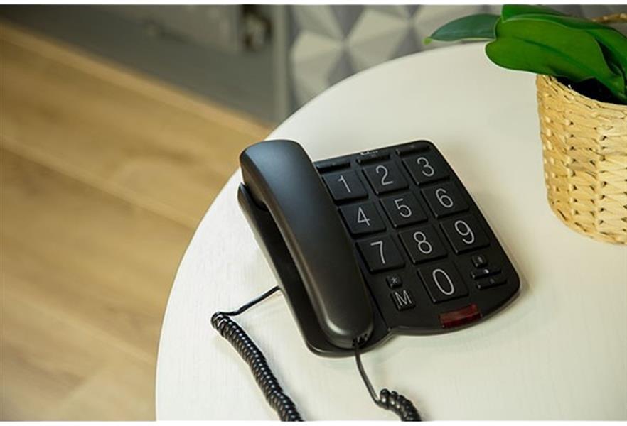  Profoon Big Button Bureautelefoon Black