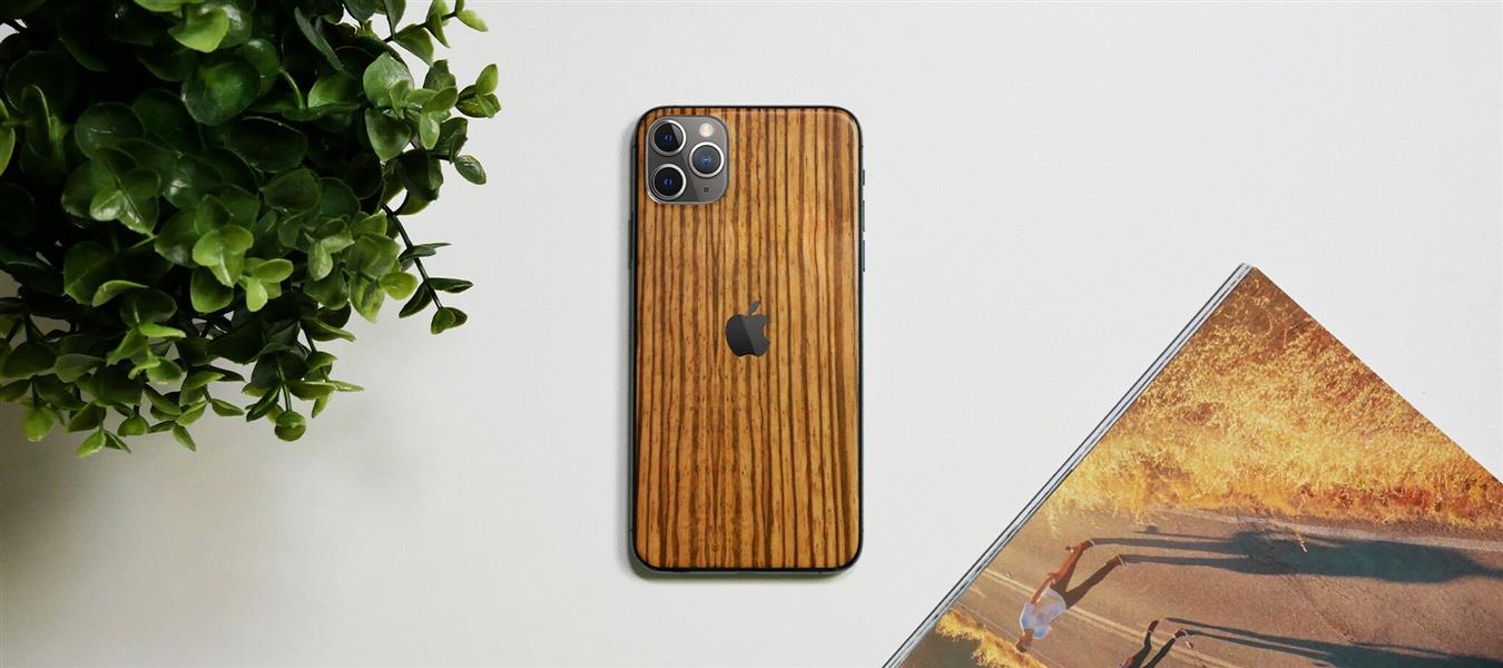 dskinz Smartphone Back Skin for Apple iPhone X Zebra Wood