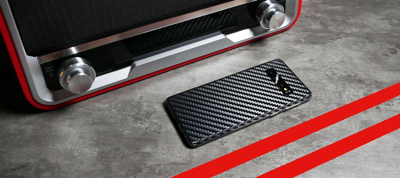 dskinz Smartphone Back Skin for Samsung Galaxy S10 Carbon Black