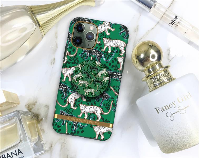 Richmond Finch X PopSockets Expanding Stand Grip Green Leopard