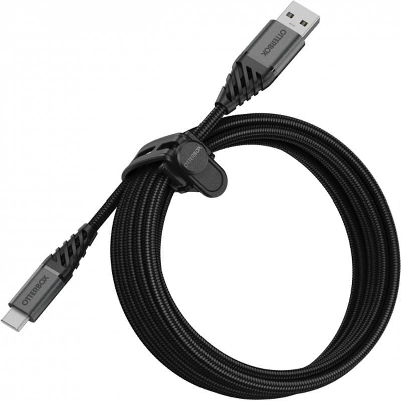 OtterBox Nylon Braided Charge Sync Cable USB-C 3m Black