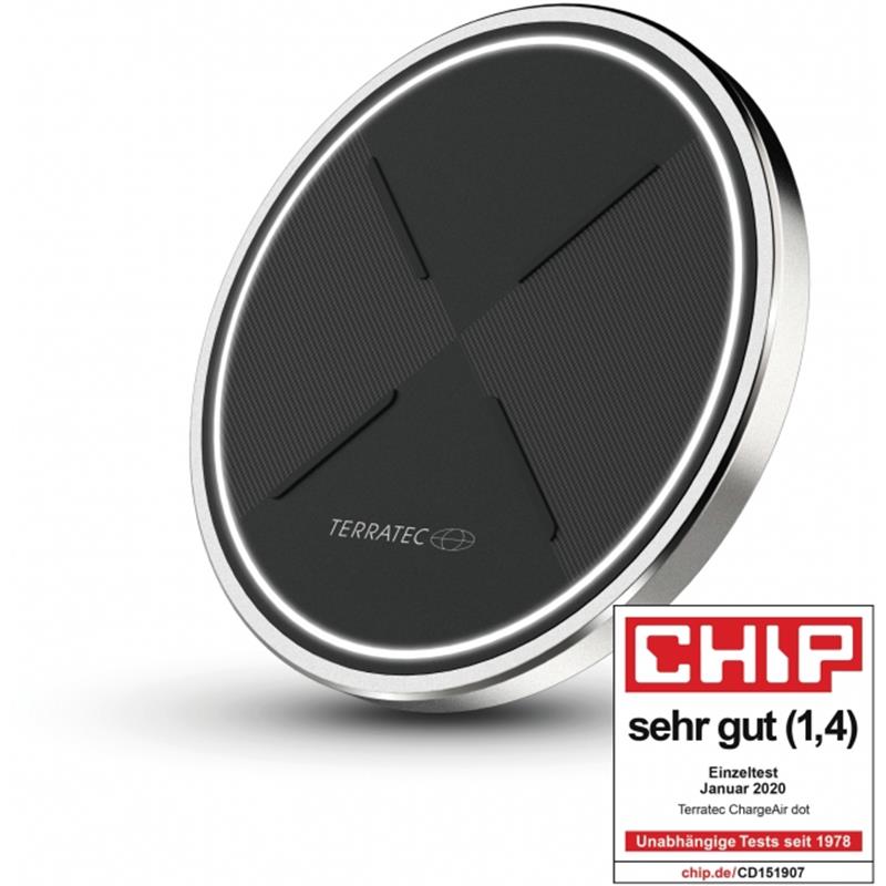 Terratec ChargeAIR dot! Wireless Charger 5W 7 5W 10W Black Silver