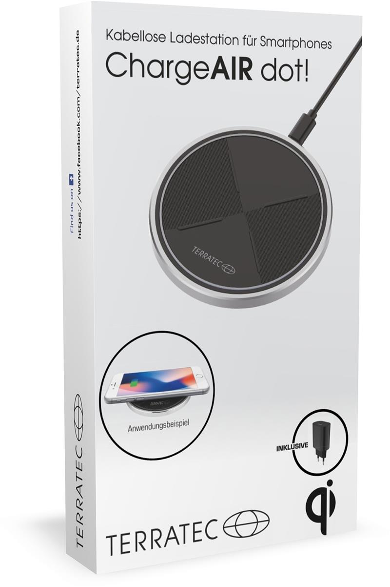 Terratec ChargeAIR dot! Wireless Charger 5W 7 5W 10W Black Silver