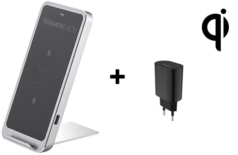 Terratec ChargeAIR up! Wireless Charger 5W 7 5W 10W Silver Black