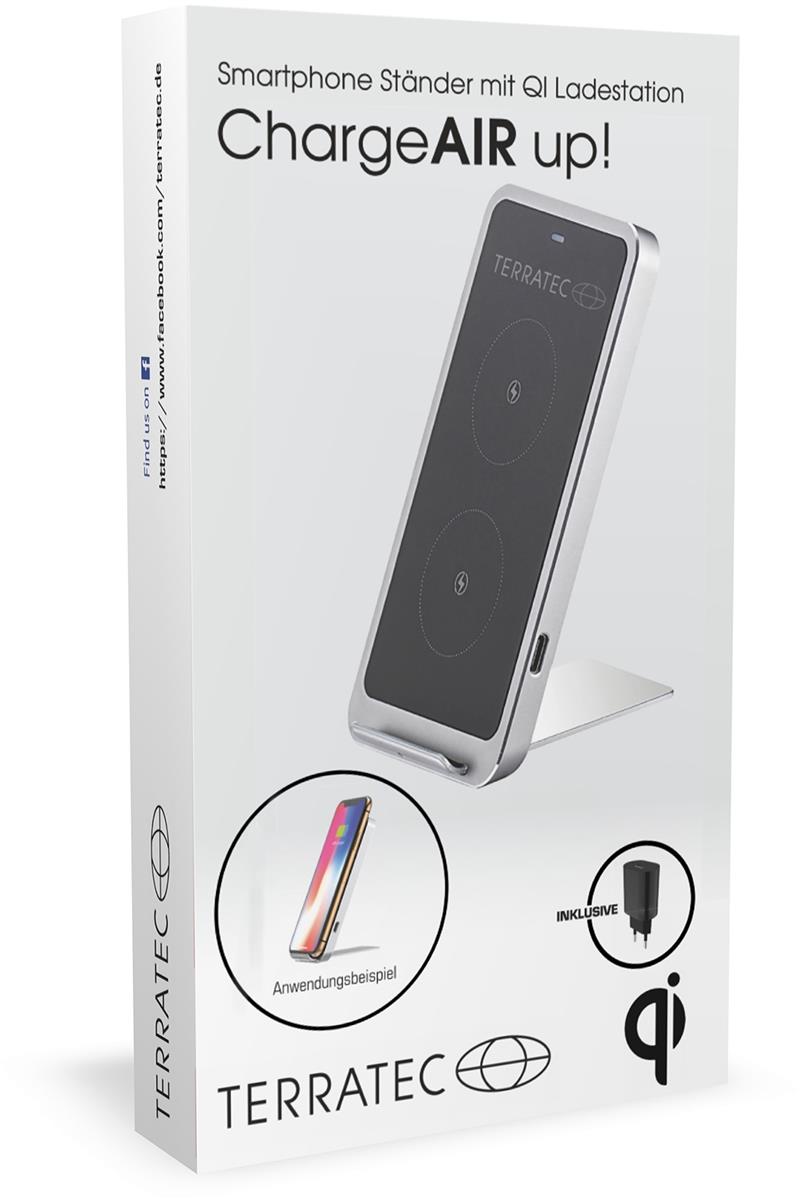 Terratec ChargeAIR up! Wireless Charger 5W 7 5W 10W Silver Black