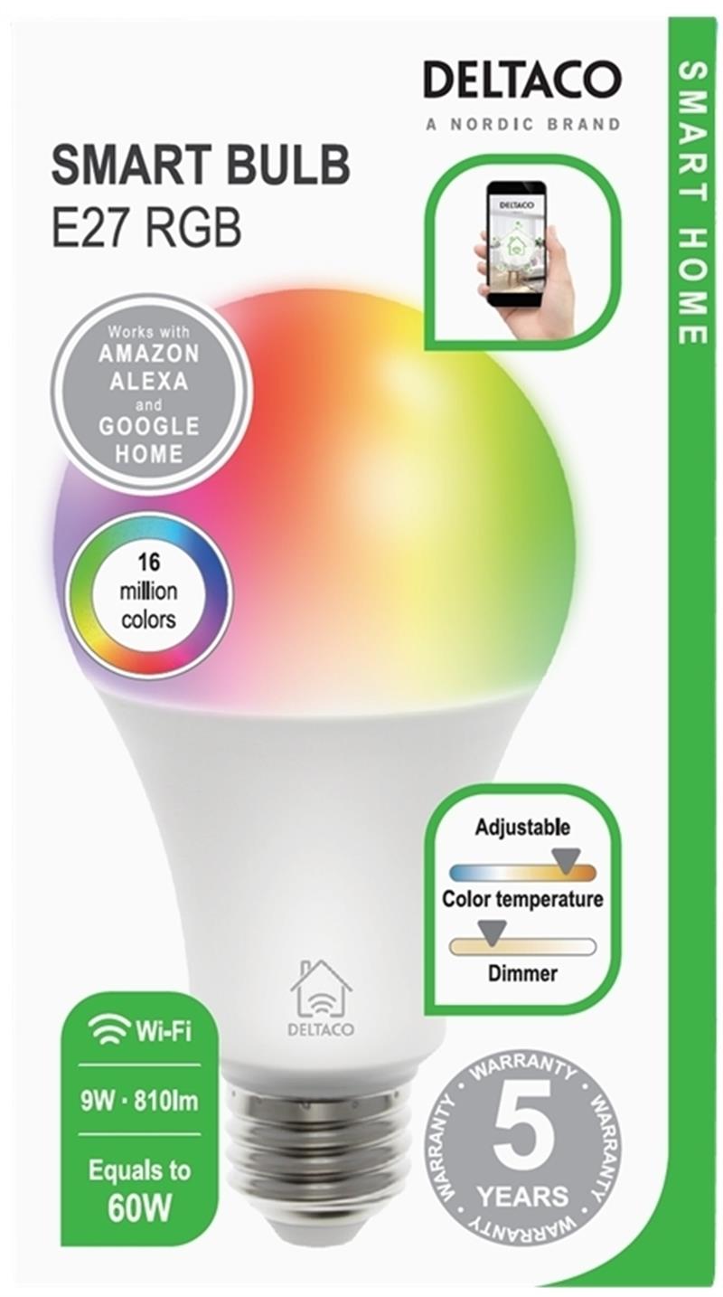  DELTACO SMART HOME RGB LED lamp