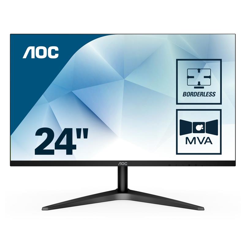 AOC Basic-line 24B1H computer monitor 59,9 cm (23.6"") 1920 x 1080 Pixels Full HD LED Flat Mat Zwart