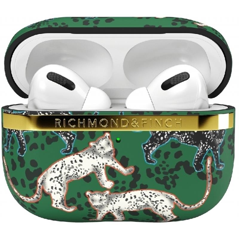 Richmond Finch Freedom Series Apple Airpod Pro Green Leopard Gold