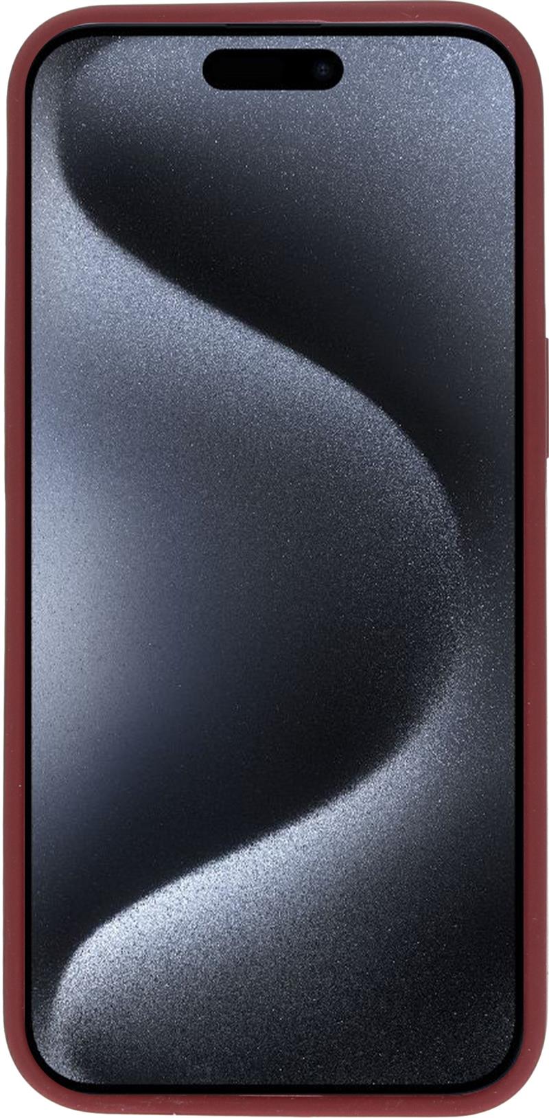 Mobiparts Silicone Cover Apple iPhone 15 Pro Max Plum Red