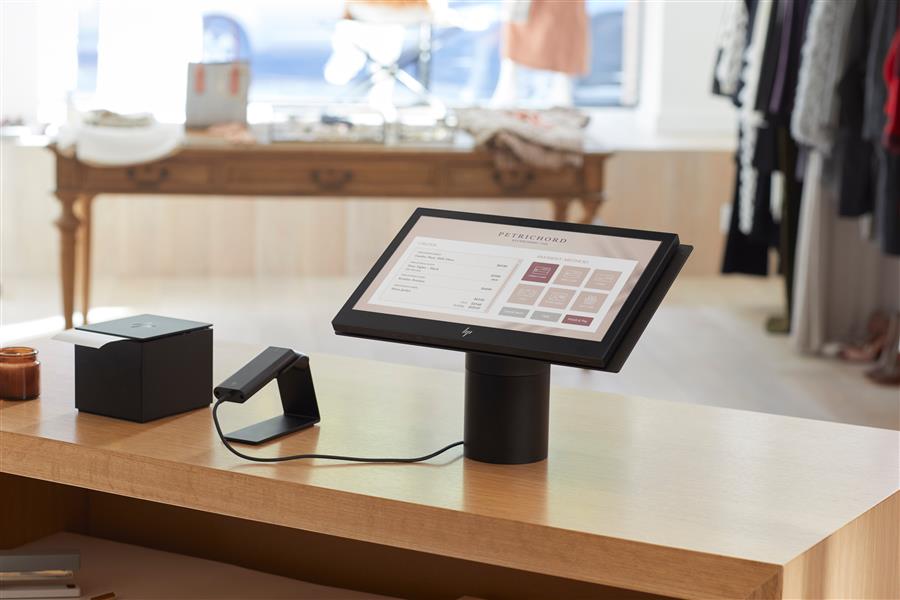 HP Engage One All-in-One System Model 145 Alles-in-een 2,6 GHz i5-7300U 35,6 cm (14"") 1920 x 1080 Pixels Touchscreen Zwart
