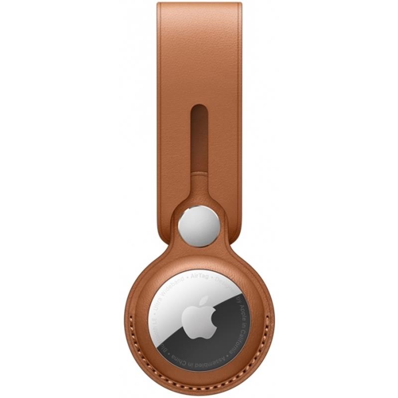 APPLE AirTag Leather Loop - Saddle Brown