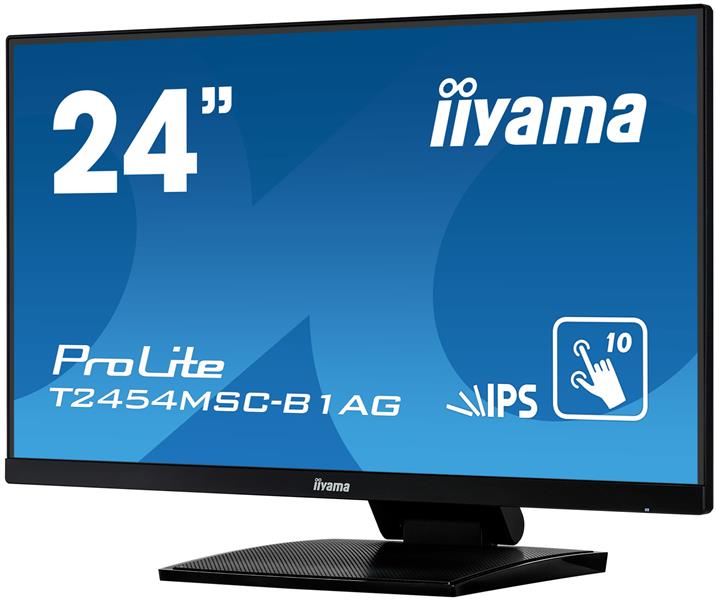 iiyama ProLite T2454MSC-B1AG touch screen-monitor 60,5 cm (23.8"") 1920 x 1080 Pixels Zwart Multi-touch Multi-gebruiker