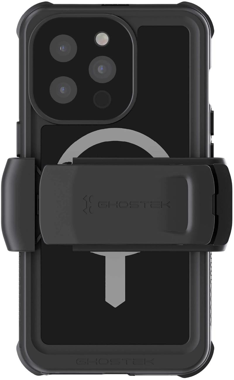 Ghostek Nautical 4 Waterproof MagSafe Case Belt Swivel Holster Apple iPhone 13 Pro Black