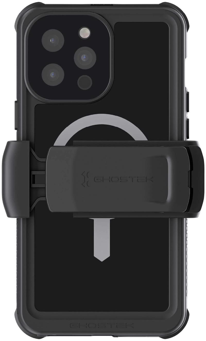 Ghostek Nautical 4 Waterproof MagSafe Case Belt Swivel Holster Apple iPhone 13 Pro Max Black