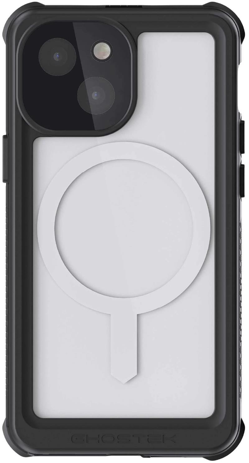 Ghostek Nautical 4 Waterproof MagSafe Case Belt Swivel Holster Apple iPhone 13 Mini Clear