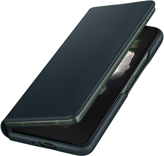  Samsung Leather Flip Cover Galaxy Z Fold3 Green
