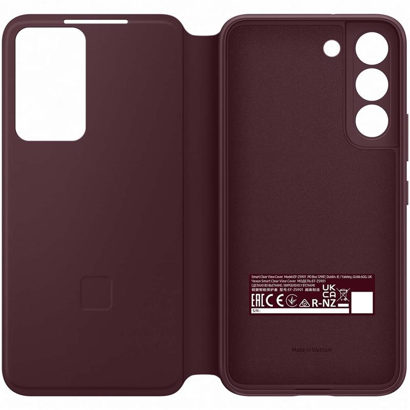  Samsung Smart Clear View Cover Galaxy S22 5G Burgundy