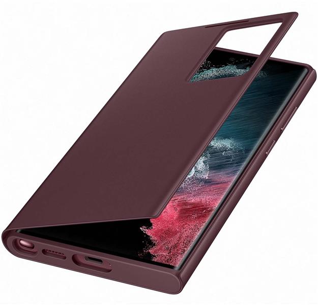  Samsung Smart Clear View Cover Galaxy S22 Ultra 5G Burgundy