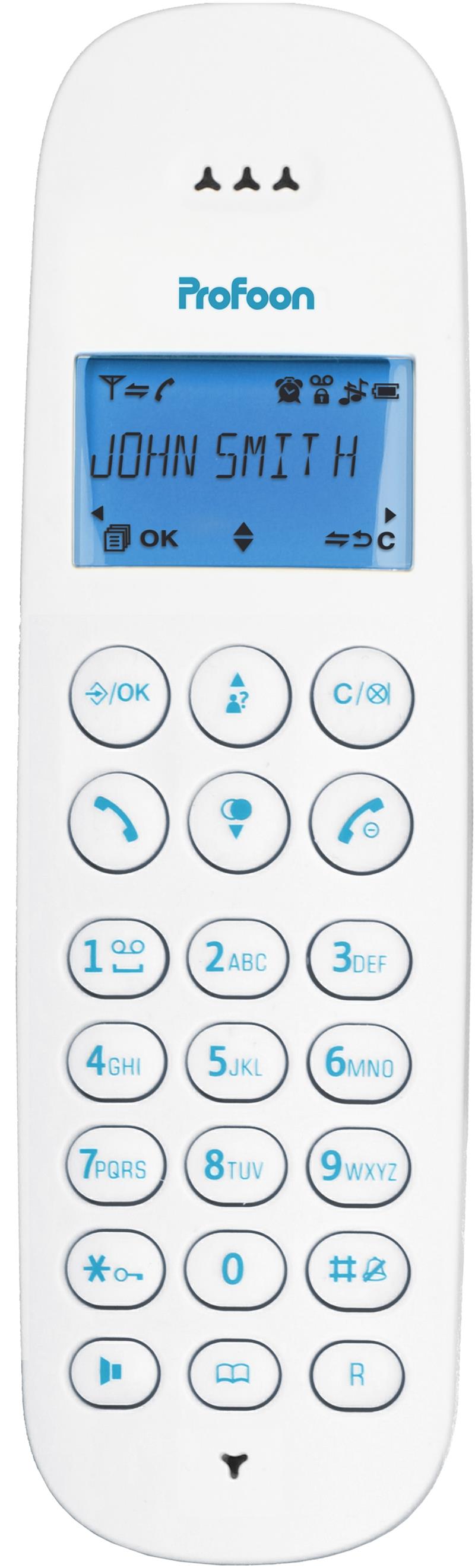 PDX-300BW Profoon DECT Telefoon White Blue