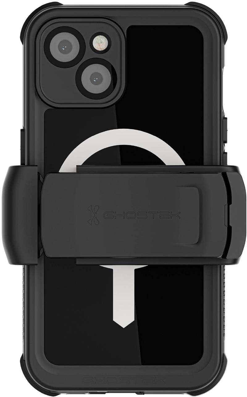 Ghostek Nautical Waterproof MagSafe Case Belt Swivel Holster Apple iPhone 14 Black