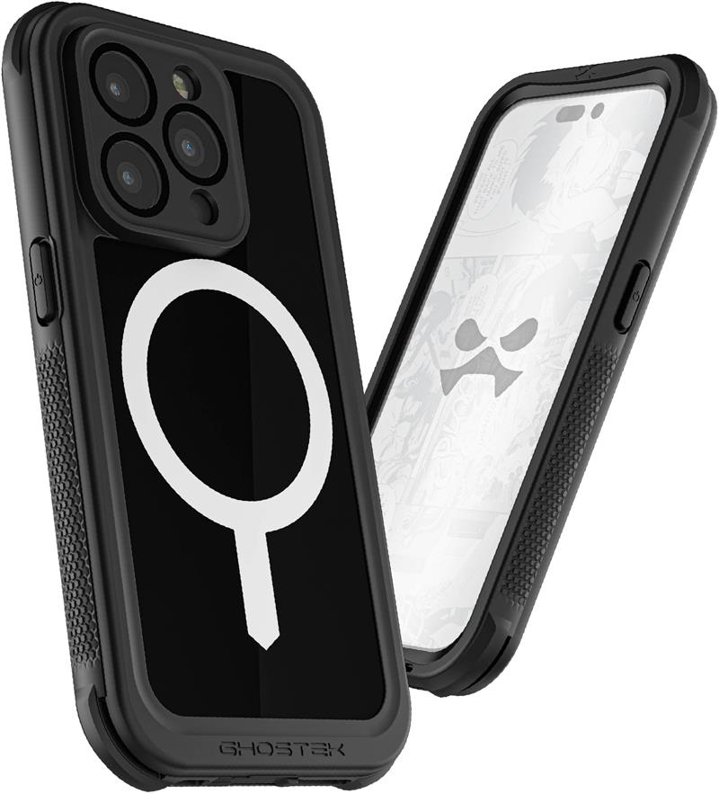 Ghostek Nautical Waterproof MagSafe Case Belt Swivel Holster Apple iPhone 14 Pro Black