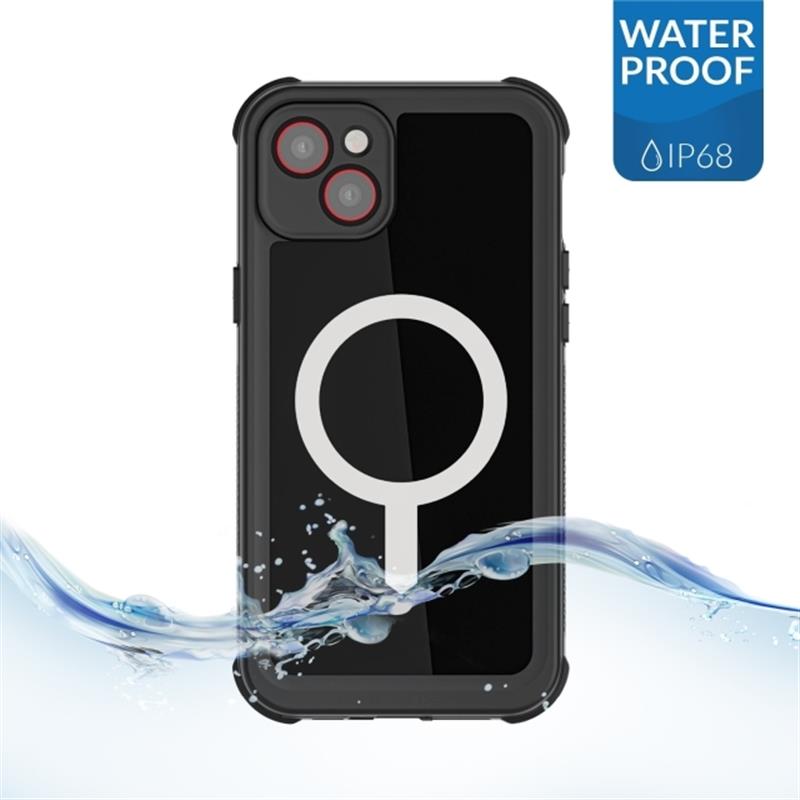 Ghostek Nautical Waterproof MagSafe Case Belt Swivel Holster Apple iPhone 14 Plus Black