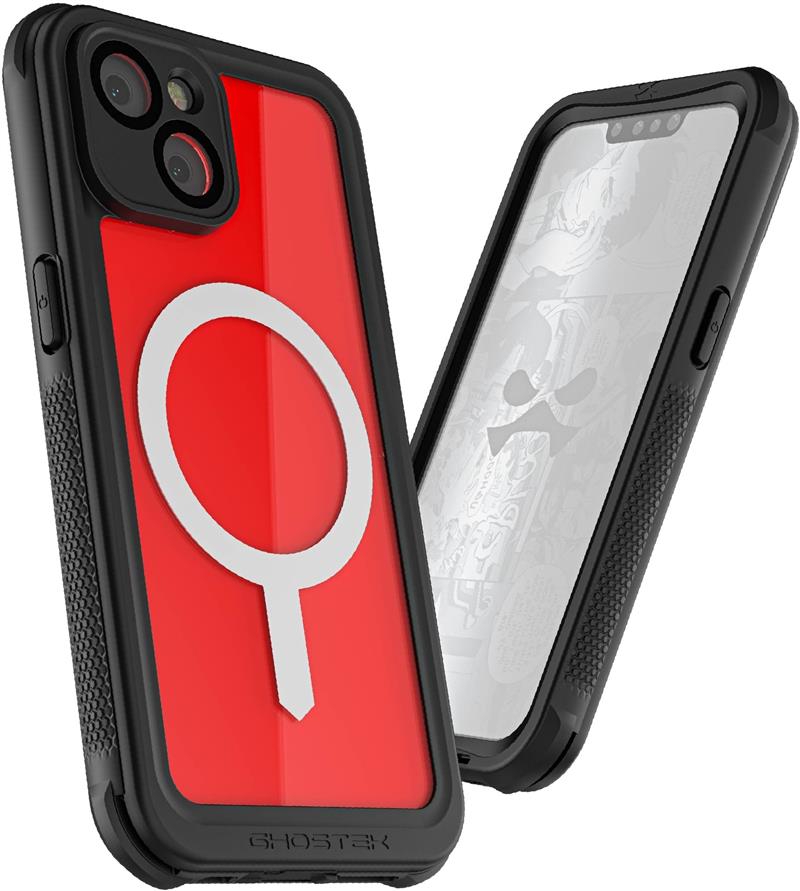 Ghostek Nautical Waterproof MagSafe Case Belt Swivel Holster Apple iPhone 14 Clear