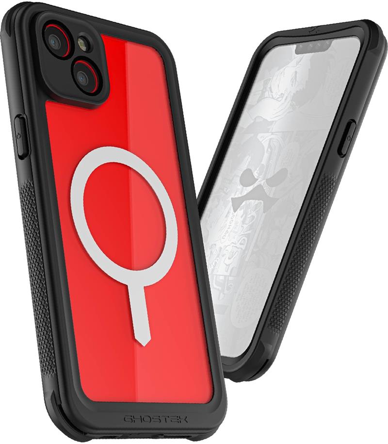 Ghostek Nautical Waterproof MagSafe Case Belt Swivel Holster Apple iPhone 14 Plus Clear