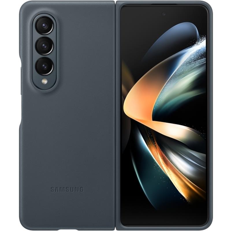  Samsung Leather Cover Galaxy Z Fold4 Greygreen