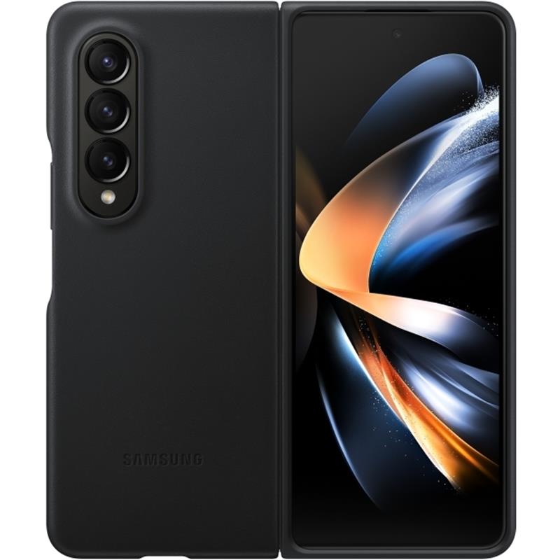  Samsung Leather Cover Galaxy Z Fold4 Black