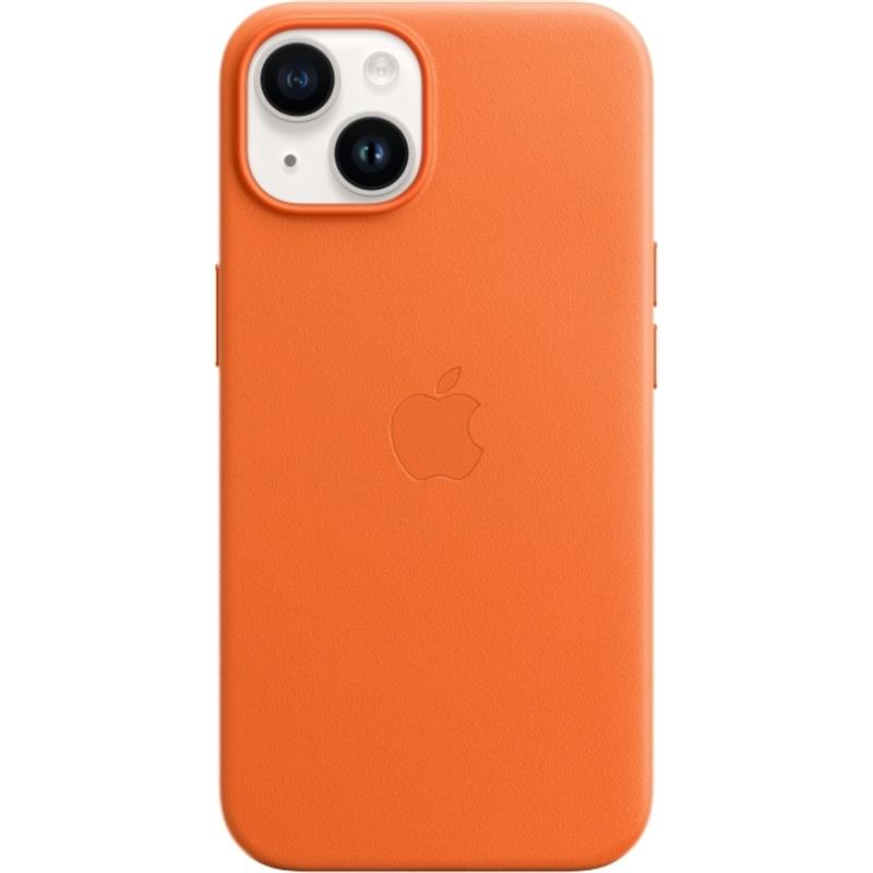 APPLE iPhone 14 Leather Case MgS Orange