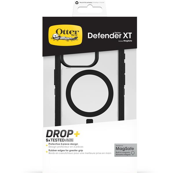 OtterBox Defender Series XT voor iPhone 15 Pro, Dark Side (Clear / Black)