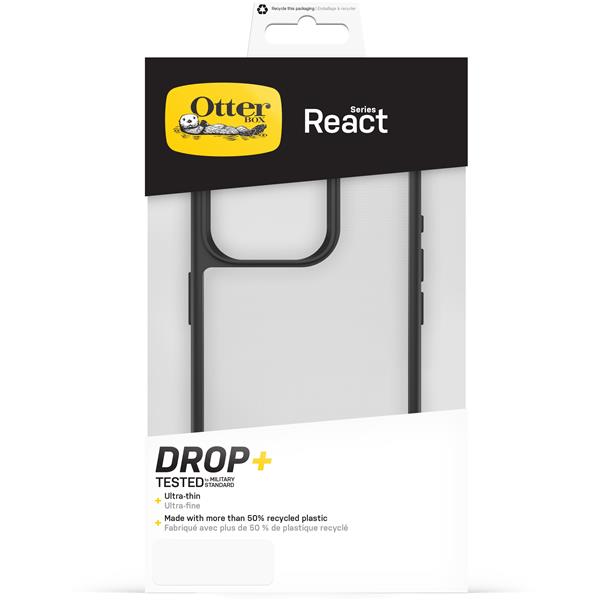 OtterBox React AIRHEADS Black Crystal clear/black mobiele telefoon behuizingen Hoes