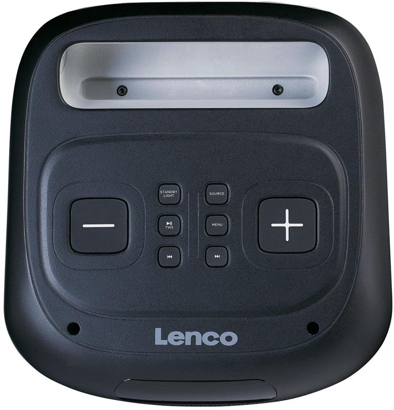  Lenco Bluetooth Party Speaker Remote Microphone Black