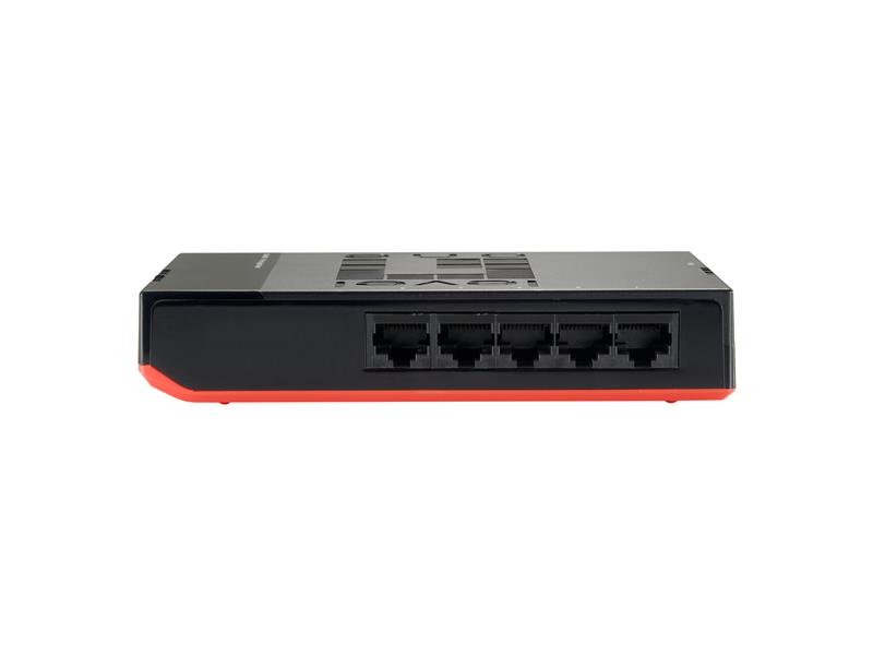 LevelOne GSW-0507 Unmanaged Gigabit Ethernet (10/100/1000) Zwart, Rood