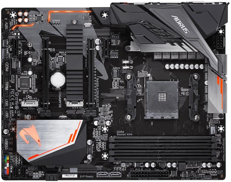 Gigabyte B450 AORUS ELITE moederbord Socket AM4 ATX AMD B450