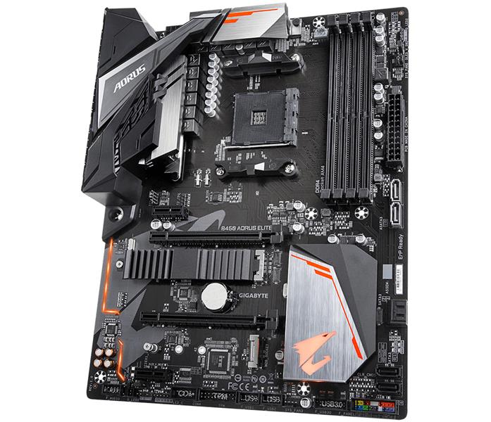 Gigabyte B450 AORUS ELITE moederbord Socket AM4 ATX AMD B450