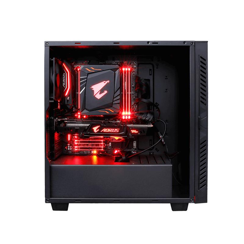 Gigabyte Midi-Tower ATX USB3 0 RGB Fusion-16 7M Watercooling ready Black