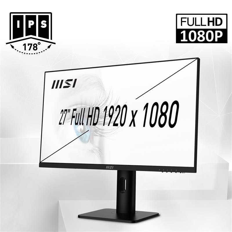 MSI Pro MP273P computer monitor 68,6 cm (27"") 1920 x 1080 Pixels Full HD LED Zwart