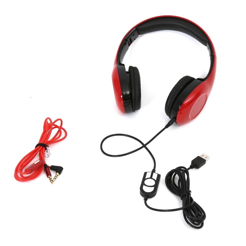 FREESTYLE HEADSET FH-4920 MIC RED mini jack USB 42687