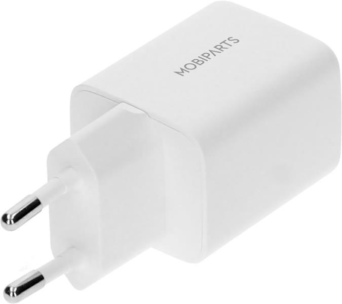 Mobiparts GaN Wall Charger Dual USB-C 35W White (with PD)