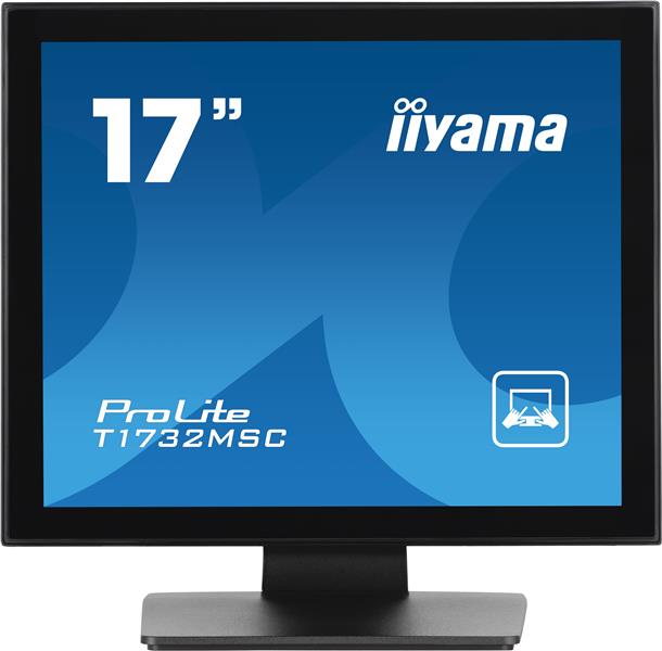 iiyama ProLite T1732MSC-B1SAG computer monitor 43,2 cm (17"") 1280 x 1024 Pixels Full HD LED Touchscreen Tafelblad Zwart