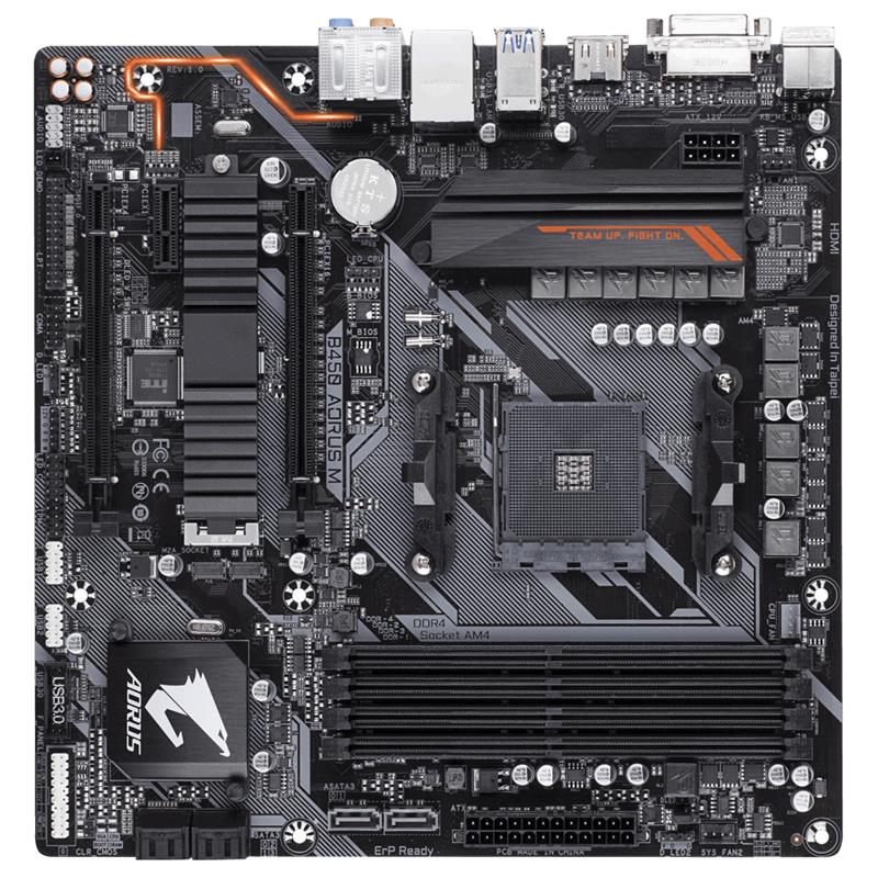 Gigabyte B450 AORUS M (rev. 1.0) moederbord Socket AM4 Micro ATX AMD B450