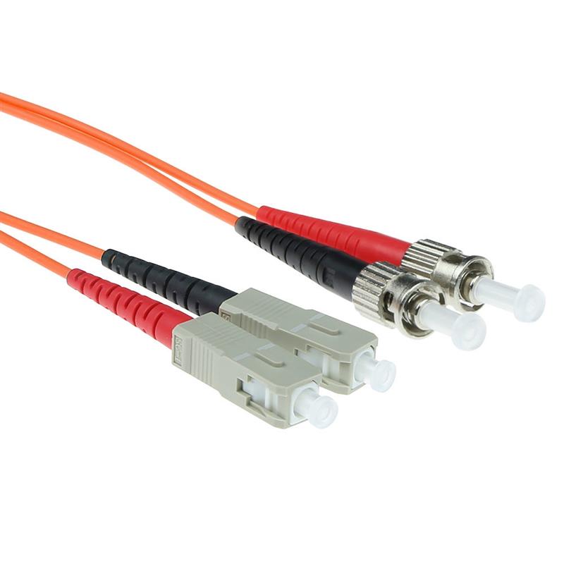 ACT RL2051 Glasvezel kabel 1,5 m SC ST Oranje