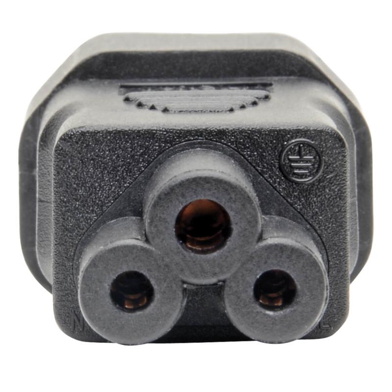 Tripp Lite P014-000 netstekker adapter C14 C6 Zwart