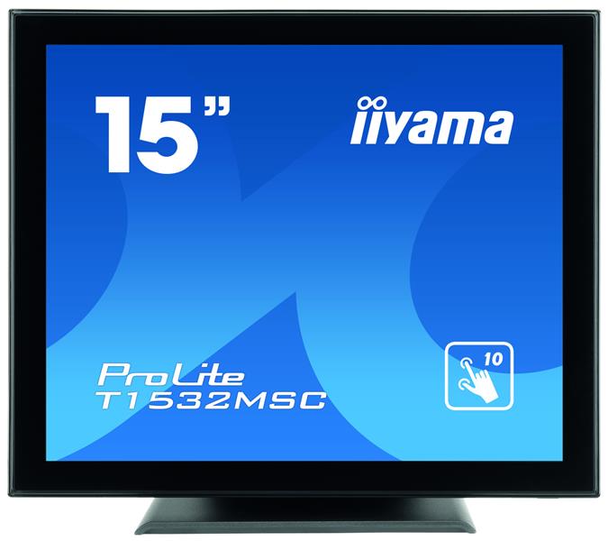 iiyama ProLite T1532MSC-B5AG touch screen-monitor 38,1 cm (15"") 1024 x 768 Pixels Zwart